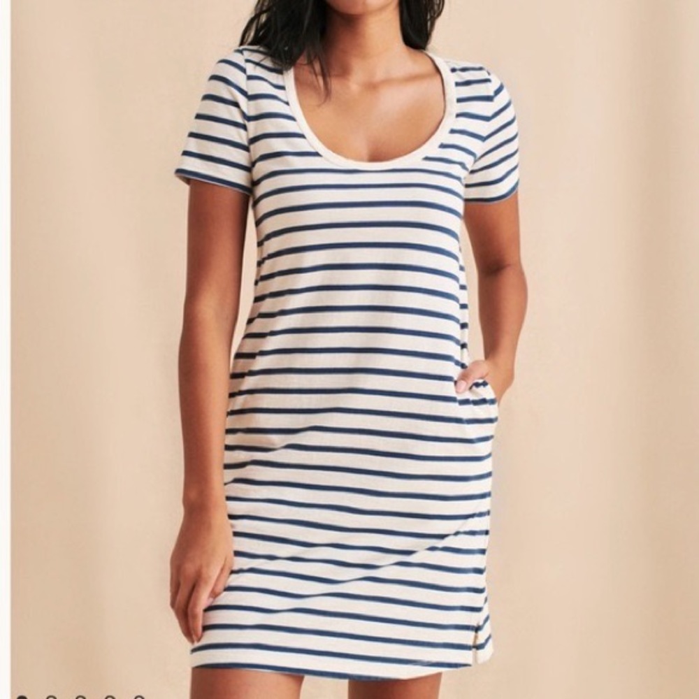 FAHERTY Merritt Striped T-Shirt Dress size M
